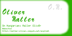 oliver maller business card