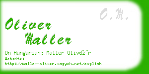 oliver maller business card